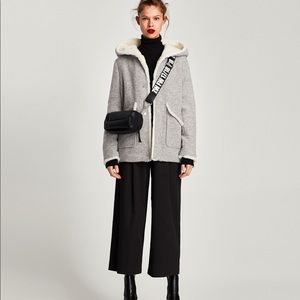 ZARA SHORT CONTRAST COAT